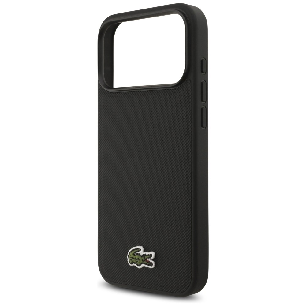 iPhone 17 Pro Max MagSafe Hardcase Hülle Iconic Petit Pique Woven Logo (LCHMP17XPVCK) - Schwarz
