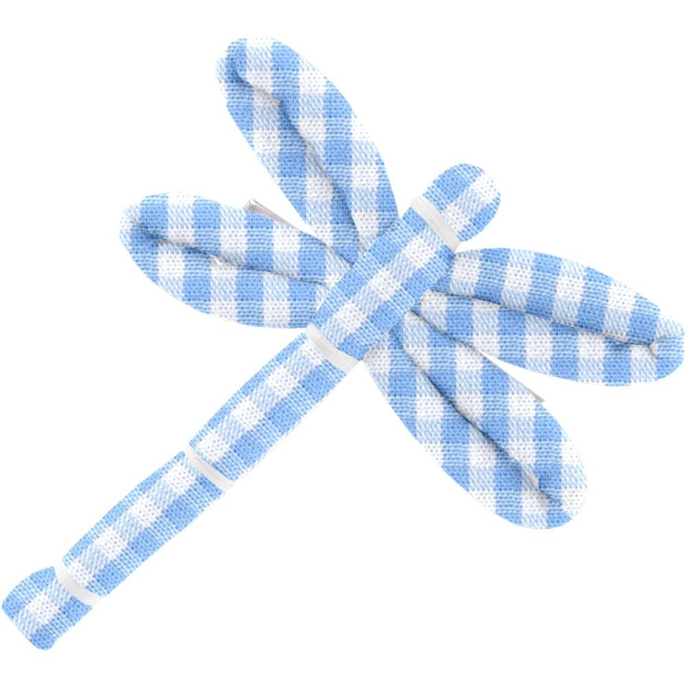 Barrette Libellule Vichy Ciel