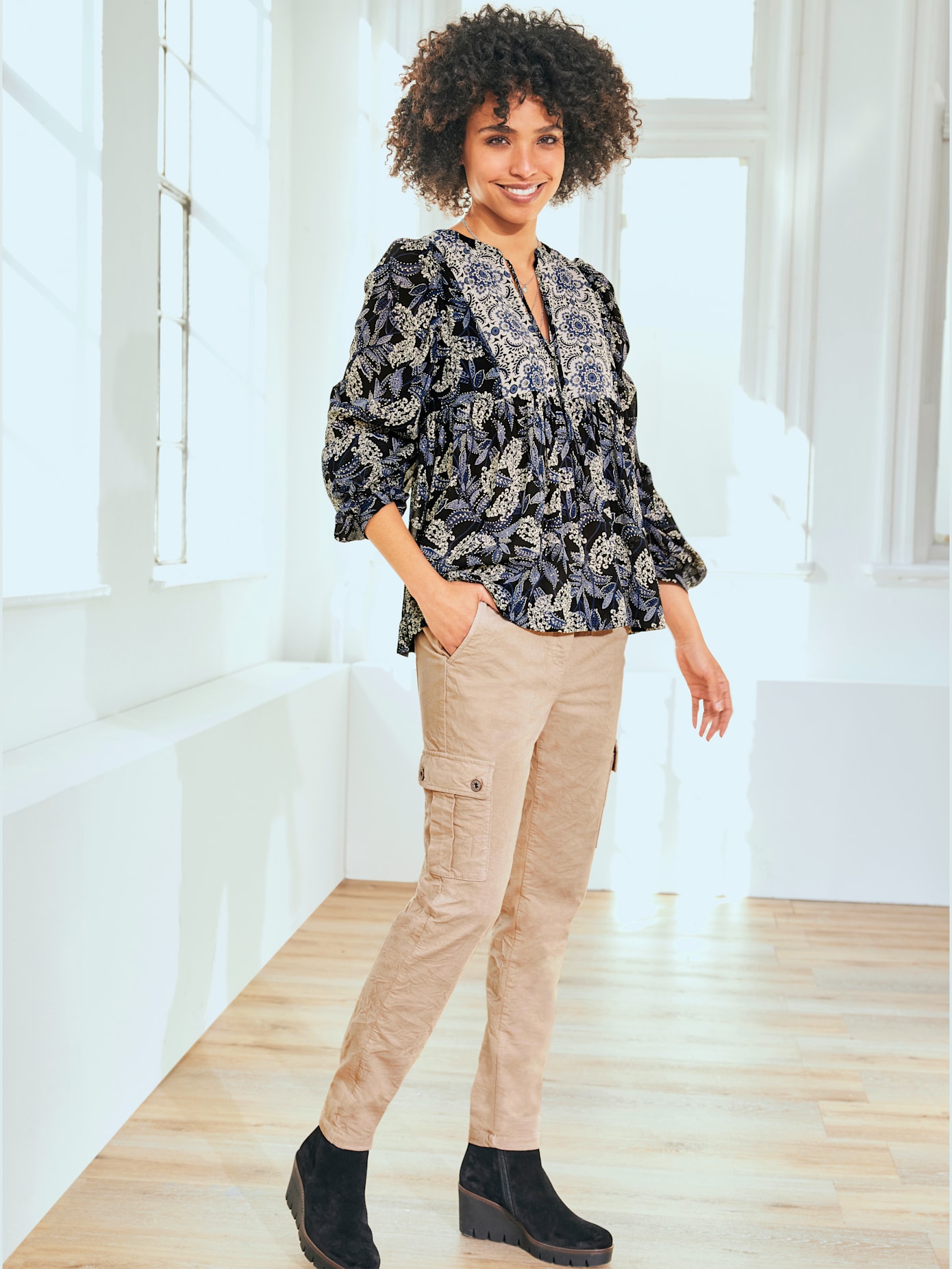 Chemisier motif floral