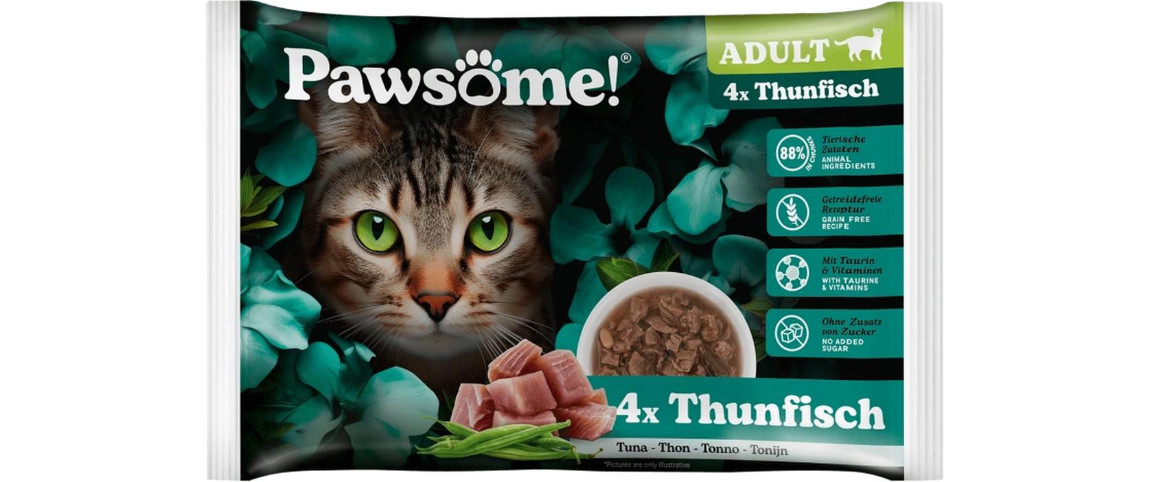 Cat Superfood Adult Thunfisch 4 x 85 gAlleinfuttermittel für ausgewachsene Katzen