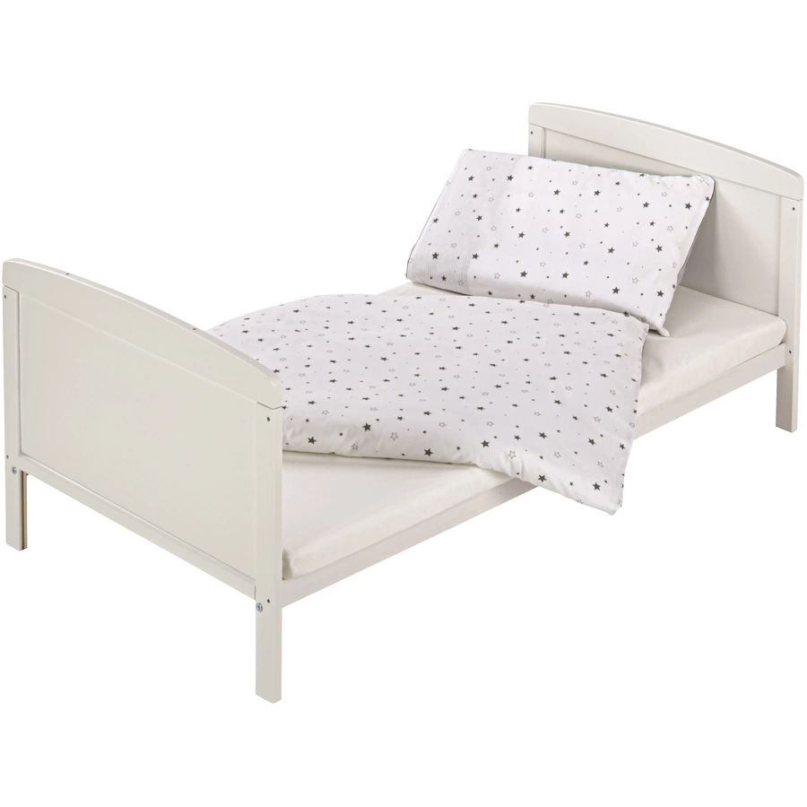 Schardt Komplettbett Conny weiß Sternchen grau 70  x 140 cm