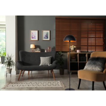 Lucide SIEMON vloerlamp Ø35cm Zwart