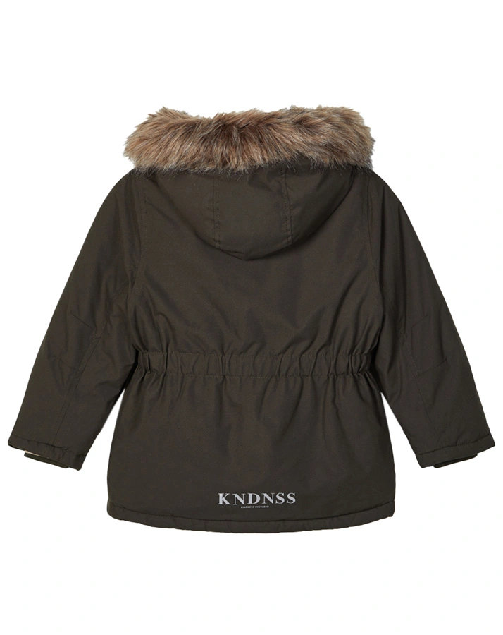 Winter-Parka NMFMIBIS mit Kunstfellbesatz in schwarz