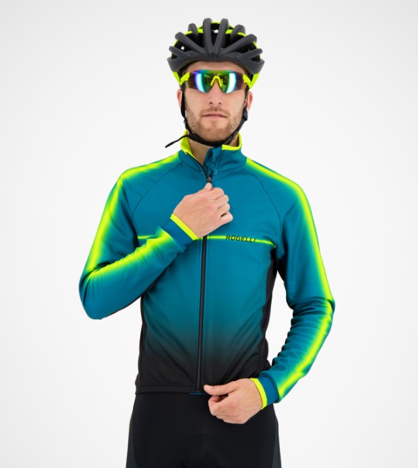 Rogelli Dex Cykeljakke - Turkis / Neon