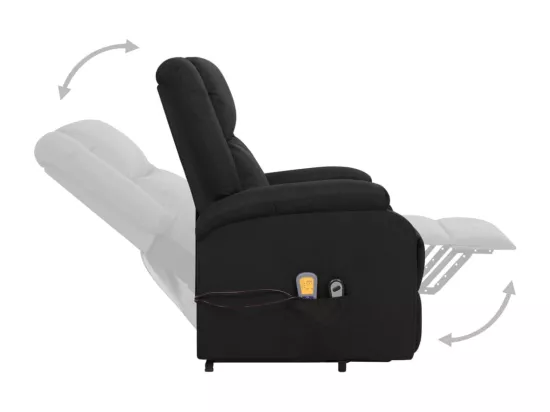 Prolenta Premium - Fauteuil de massage Noir Tissu