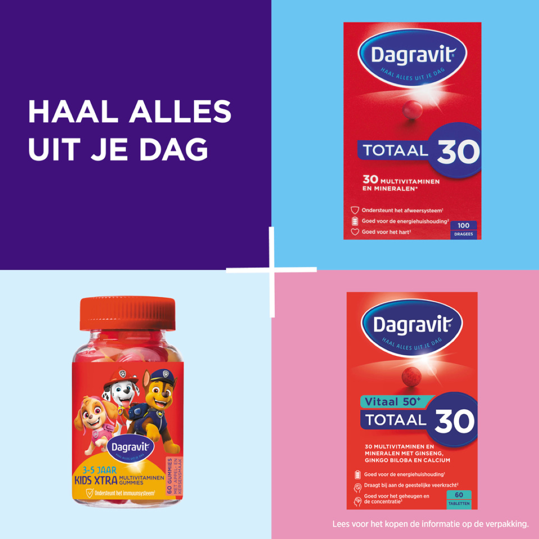 Dagravit Totaal 30 Multivitaminen (100 dragees)