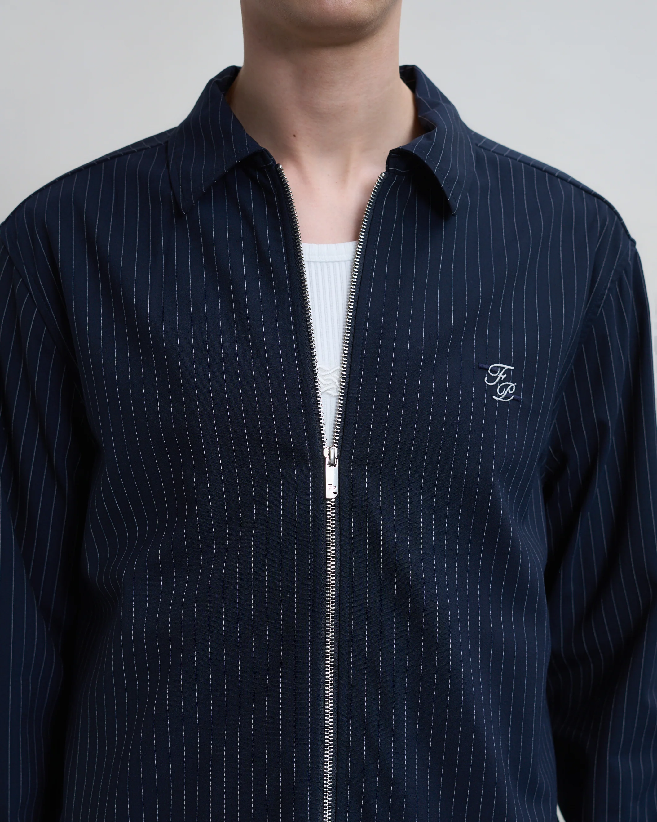 Coach Jacket Pinstripe Maritime Blue