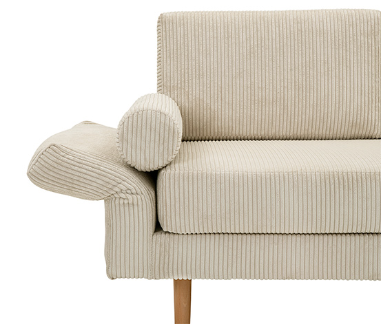Cord-Recamiere »Ivo«, links, beige