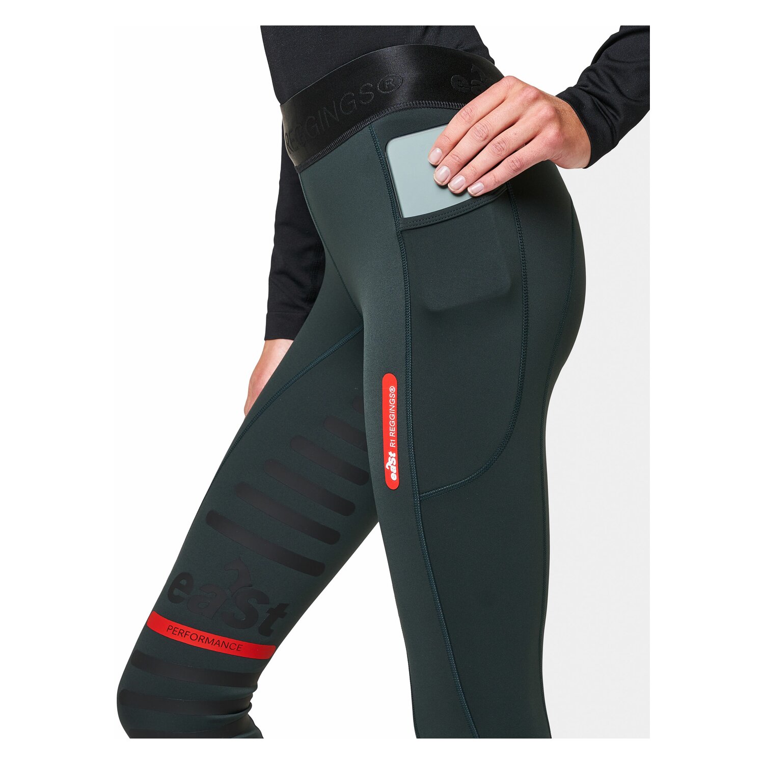 eaSt Reitleggings REGGINGS R1 Mid Season  - dark emerald