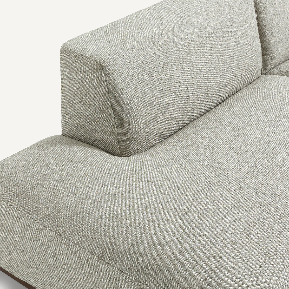 AM.PM<br>Sofá de canto direito em linho viscose texturizado, Jacopo