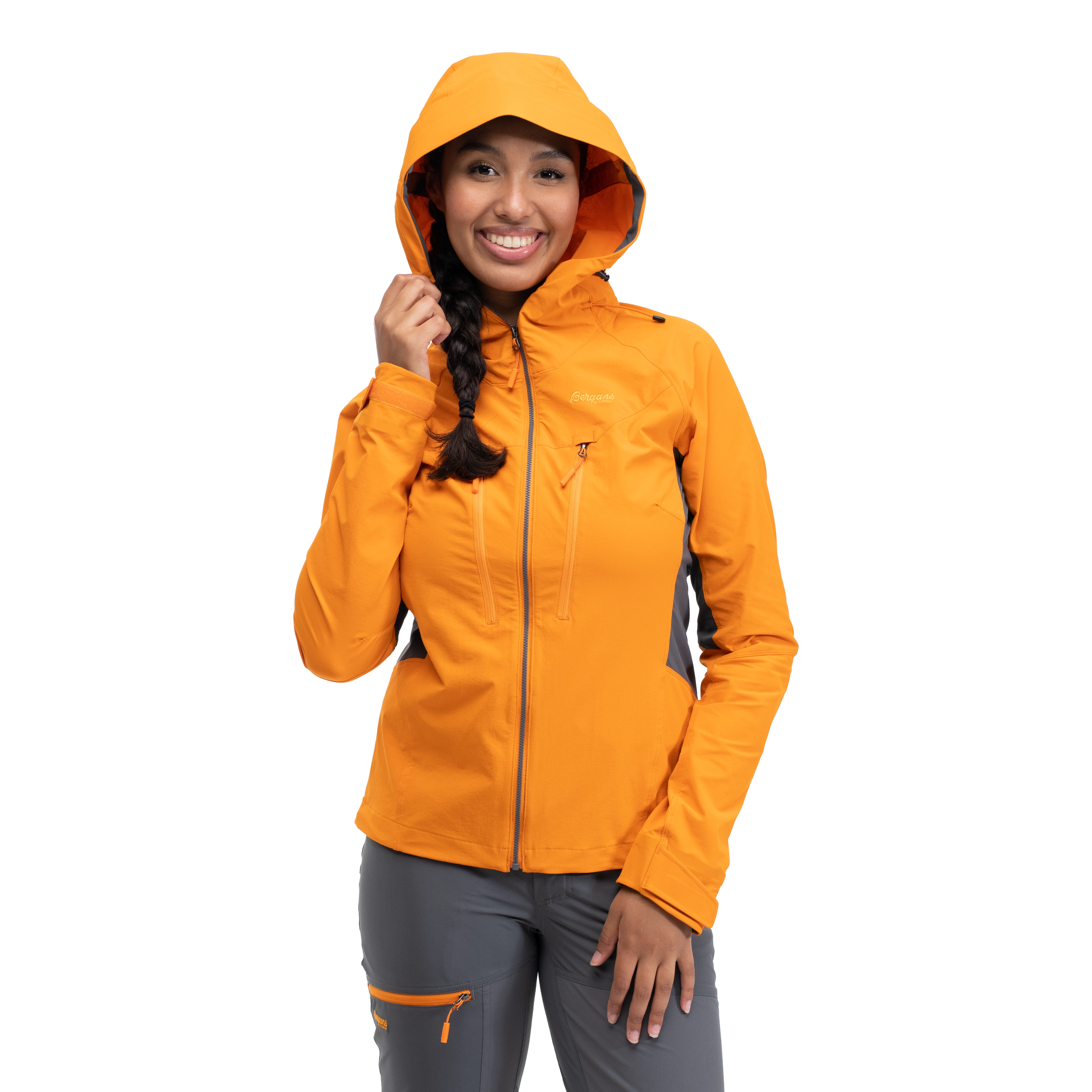 Cecilie Mountain Softshell Jacket Cloudberry Yellow / Solid Dark Grey
