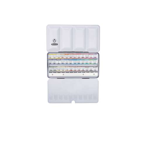 SCHMINCKE HORADAM® Feinste Künstler Aquarellfarben, Metallkasten mit halben Näpfchen