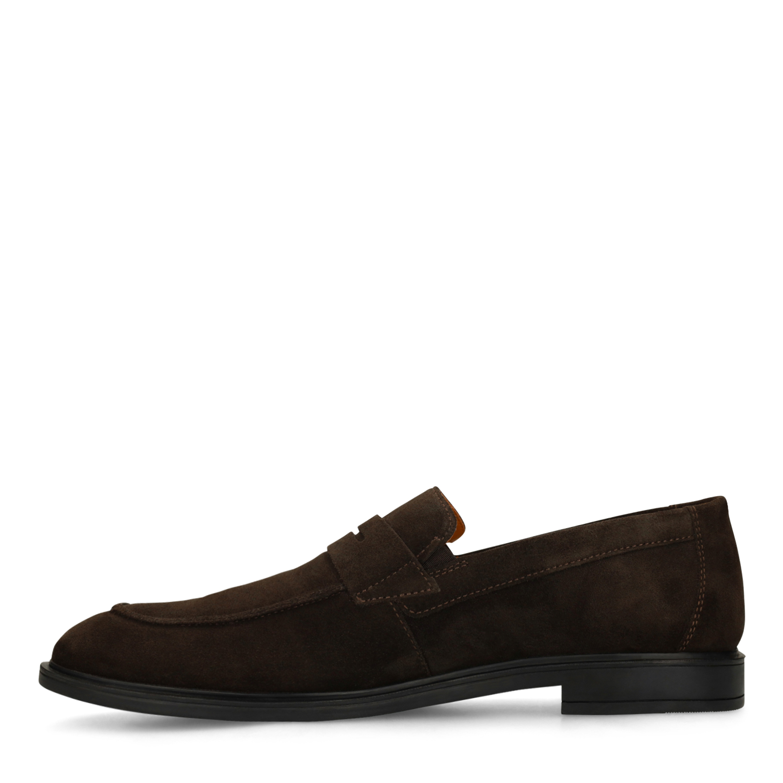 Donkerbruine suède loafers