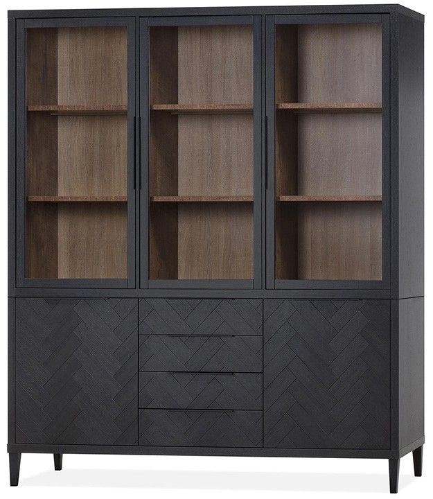 Vitrinekast Sugi Ban - Gamma B190 x D48 x H212 cm