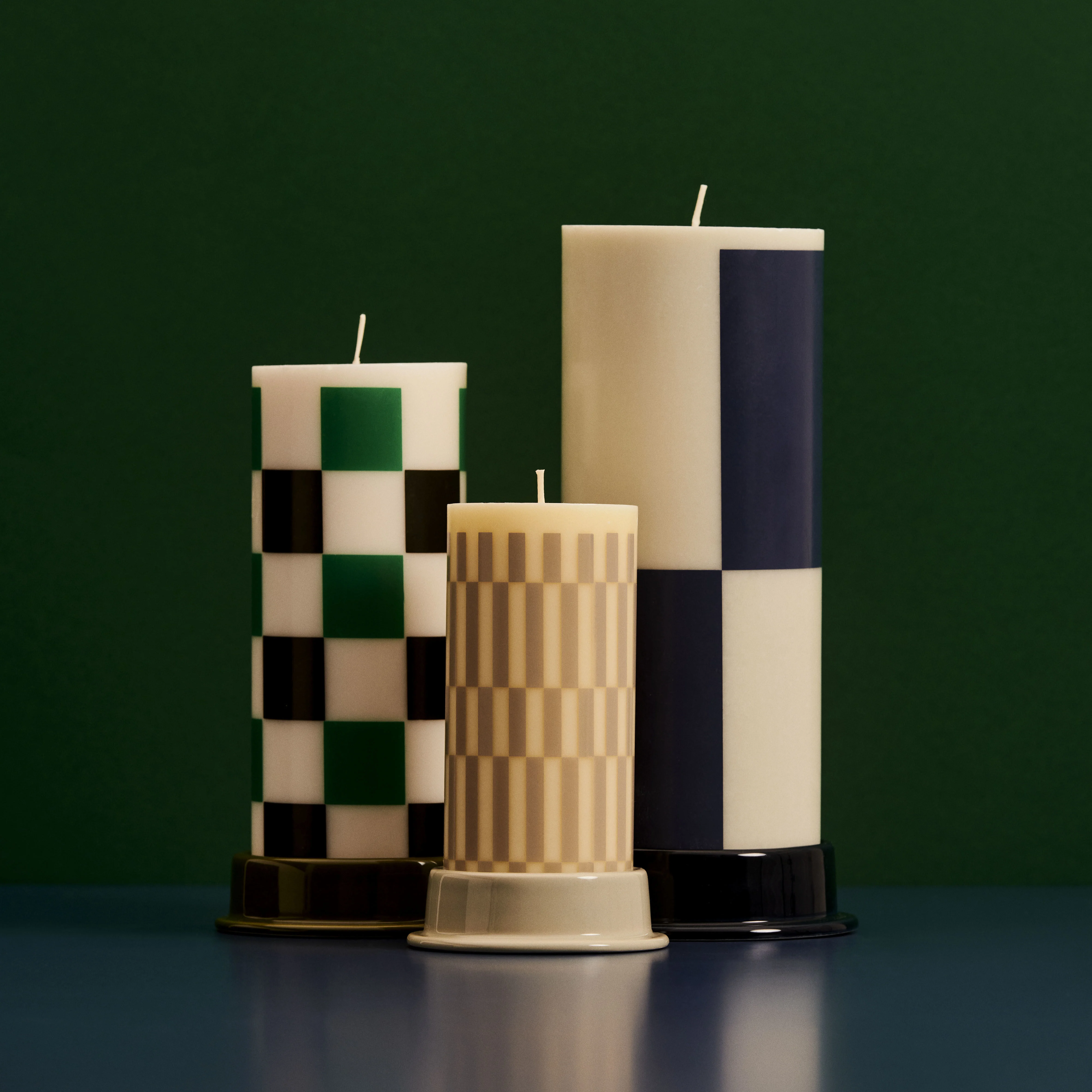 COLUMN SMALL - Bougeoir céramique | Gris