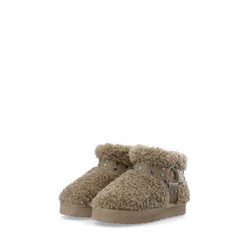 Bianco Varm Flatform Ankle Støvler, Taupe, 41