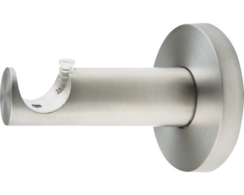 Enkelsporige wandbeugel voor Rivoli, RVS-look, Ø 20 mm, lang 6,5 cm, 2 stuks.