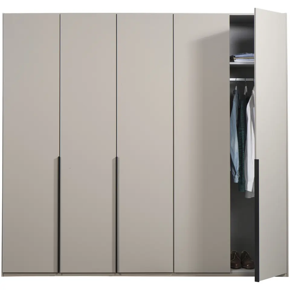 Kledingkast Milaan 5-deurs - greige - 208x225x58 cm