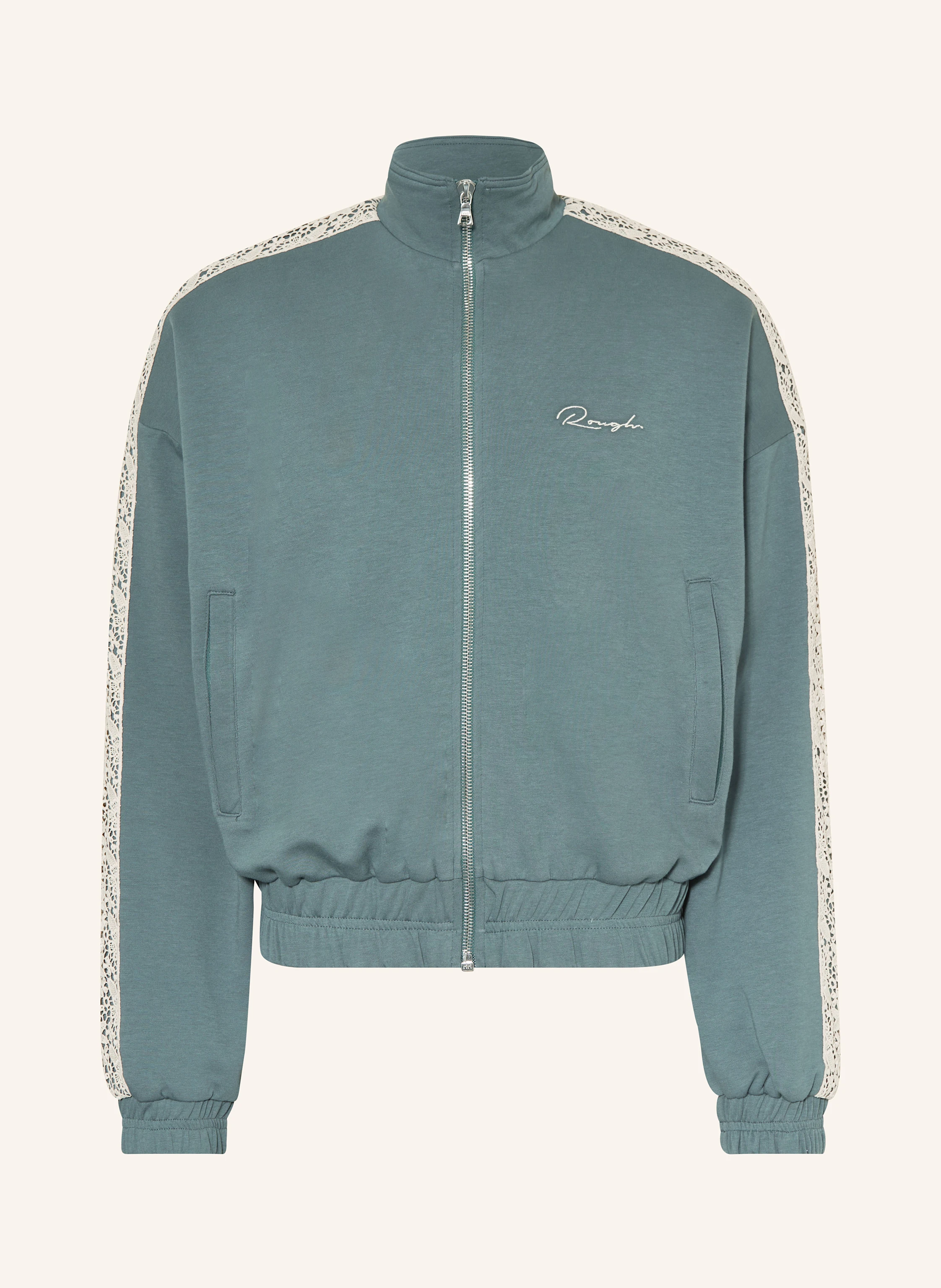 rough. Sweatjacke mit Galonstreifen