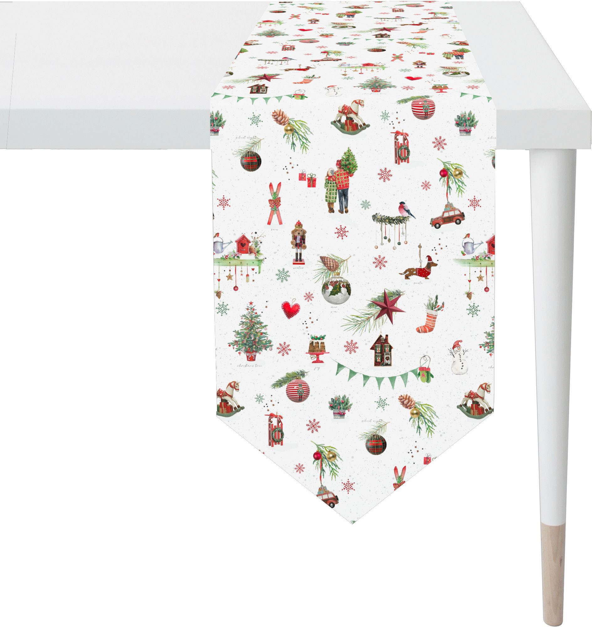 APELT Tischband »6200 WINTERWELT, Weihnachtsdeko, Weihnachten« Digitaldruck