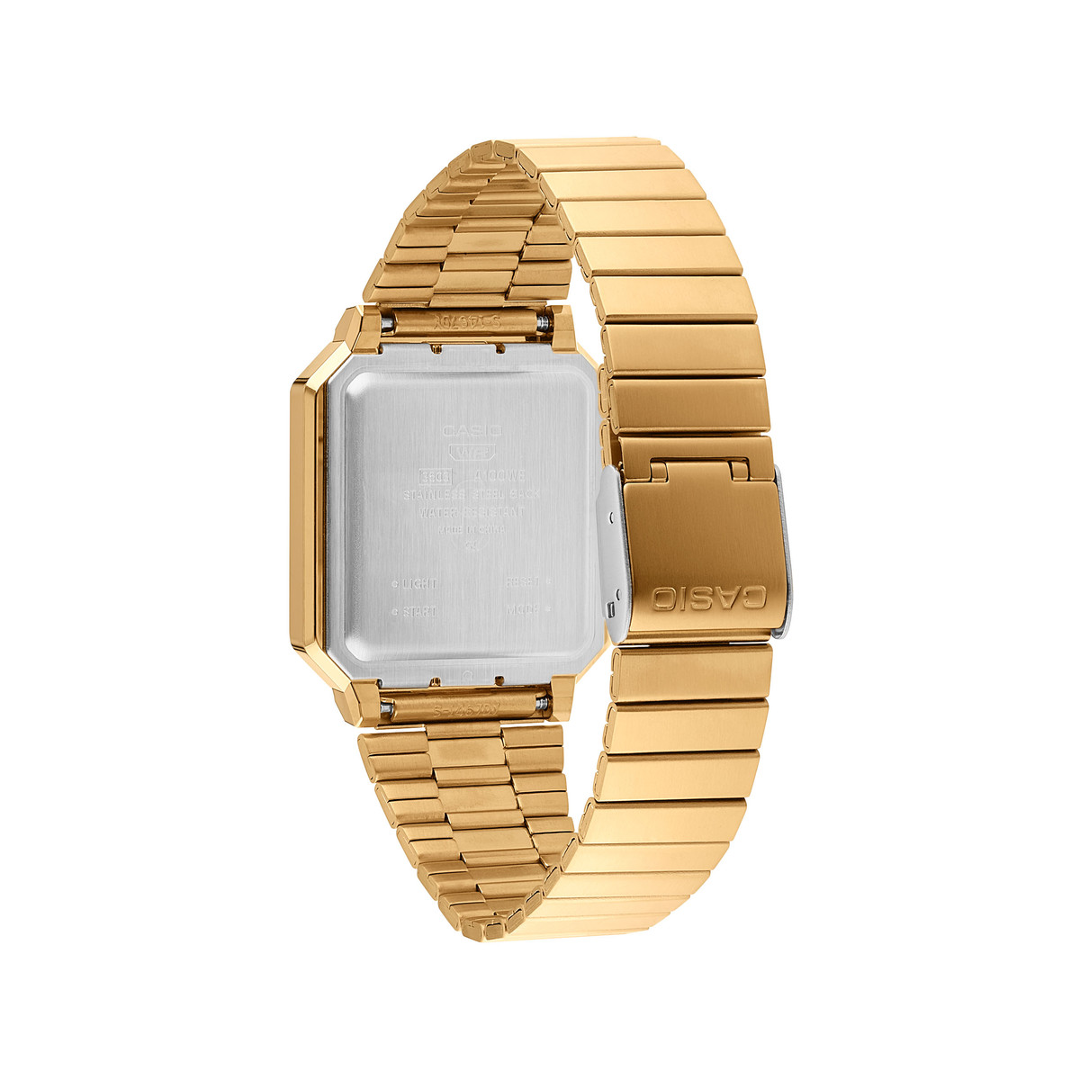 Montre Casio mixte résine doré bracelet acier doré jaune