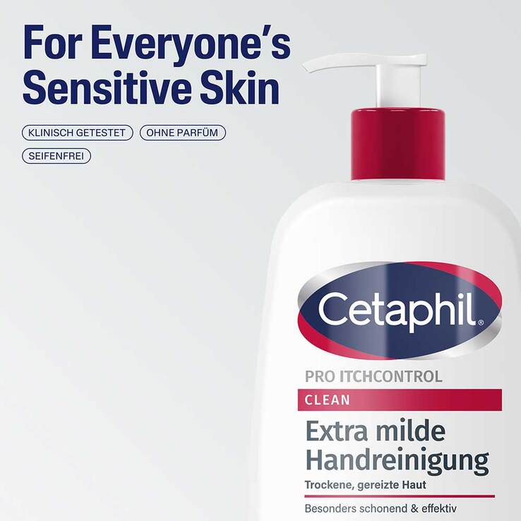 Cetaphil Pro Itch Control Clean extra milde Handreinigung , 500 ml