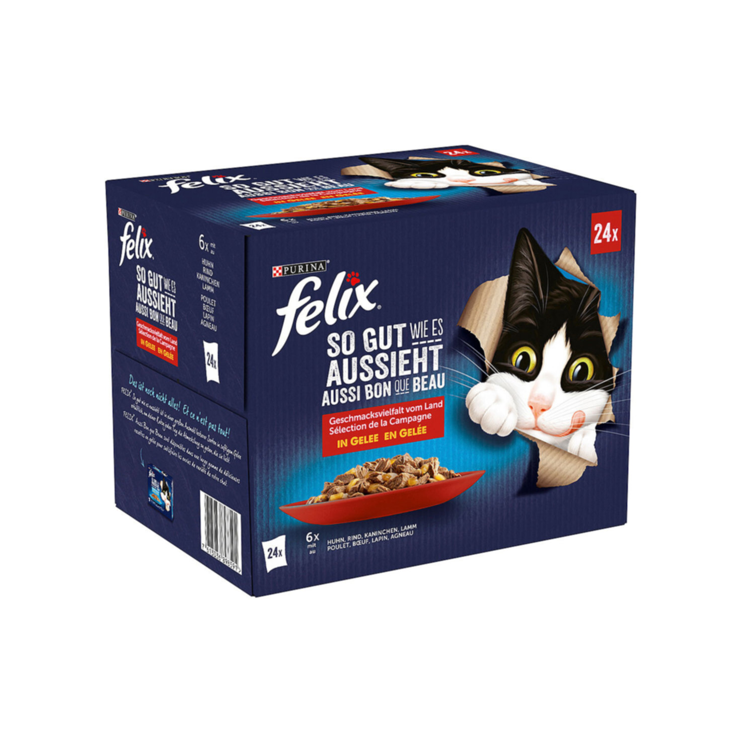 Felix so gut wie Katzenfutter in Gelee Fleisch 24x85g