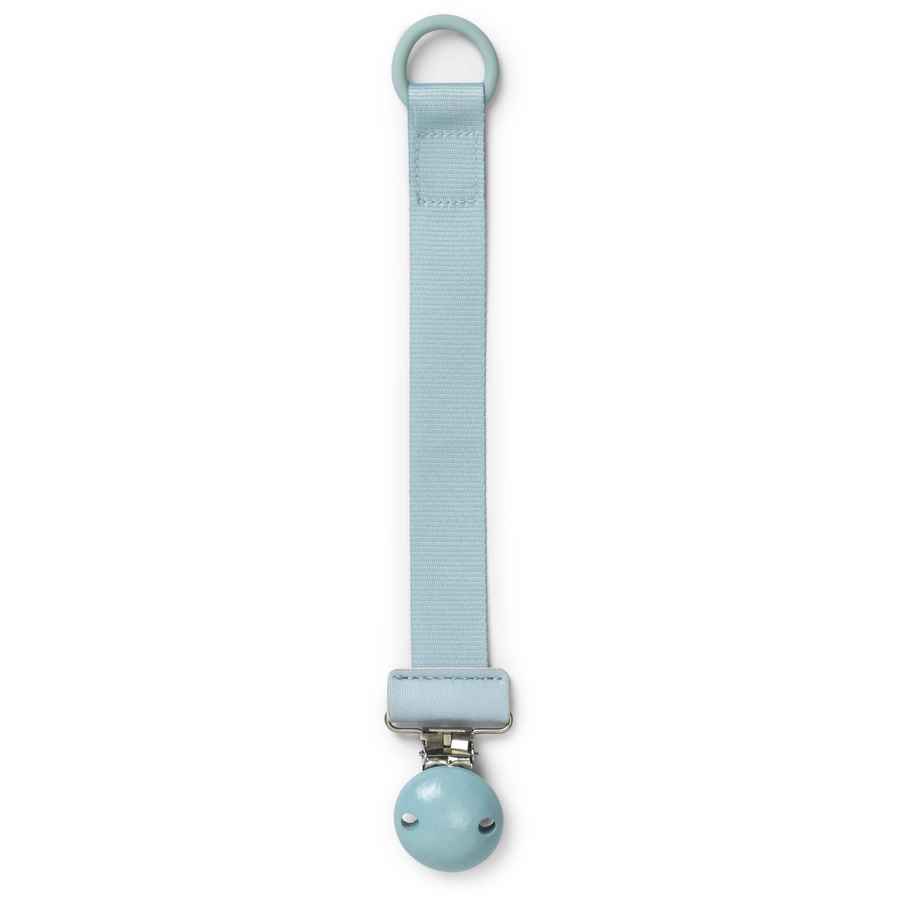 Elodie Schnullerband mit Holzdetail, Aqua Turquoise