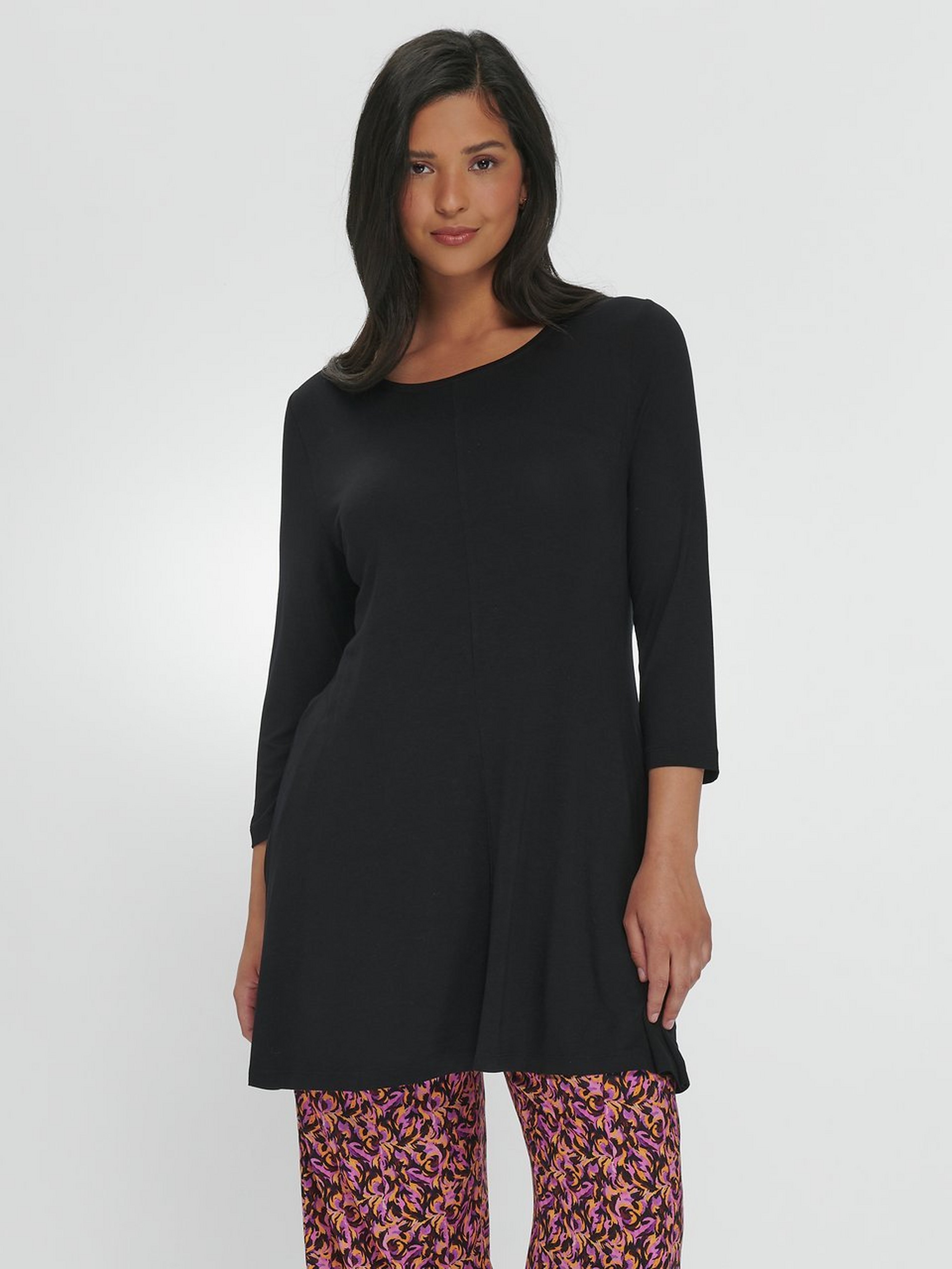 Rundhals-Shirt mit 3/4-Arm