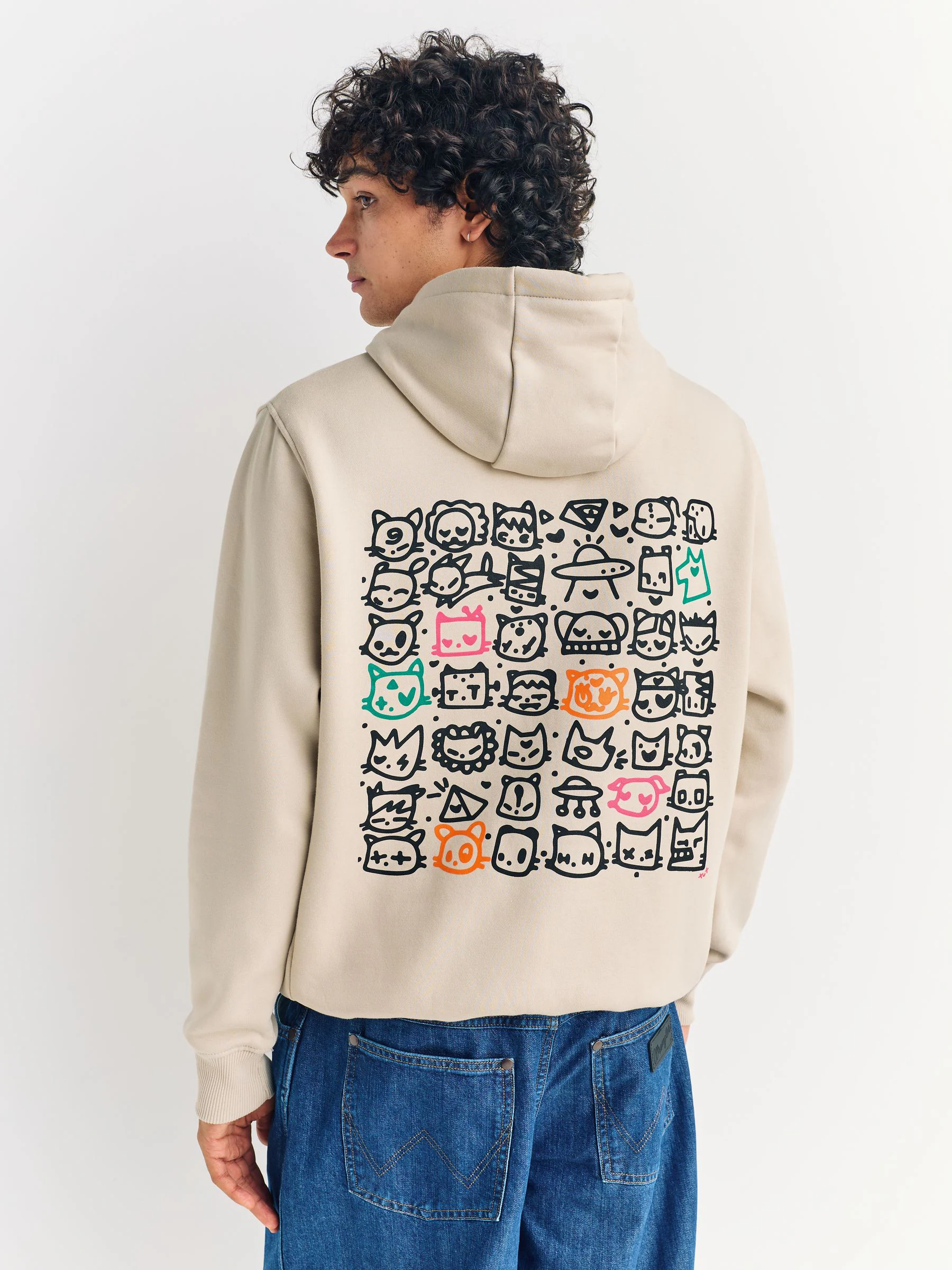 Pastelgeel - Totcat Seminal License Graphic Print Hoodie