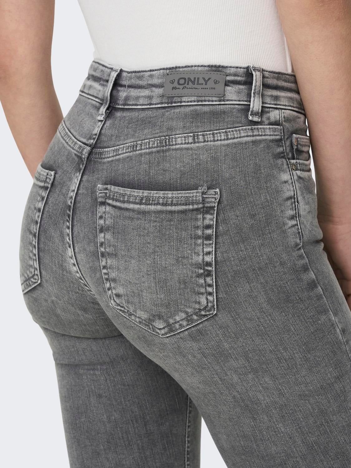 ONLBLUSH Mittlere Taille Skinny Fit Jeans Grey Denim