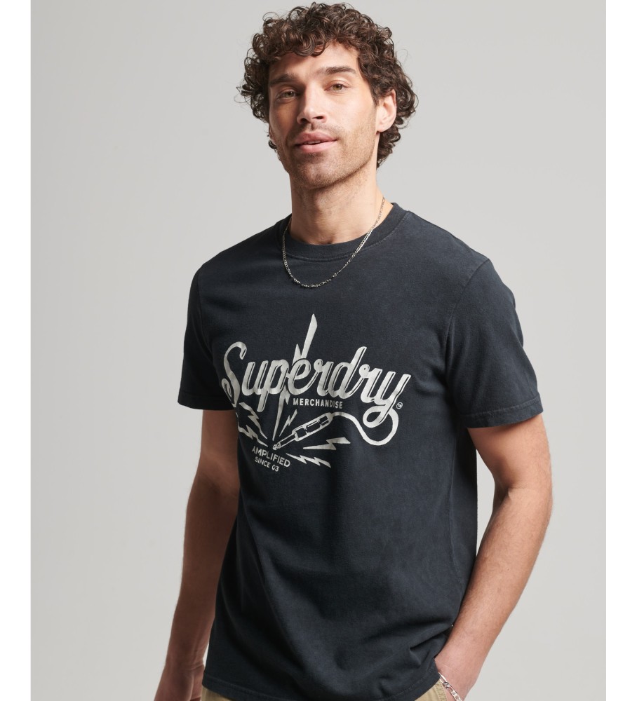 Camiseta preta da loja Superdry Vintage Merch