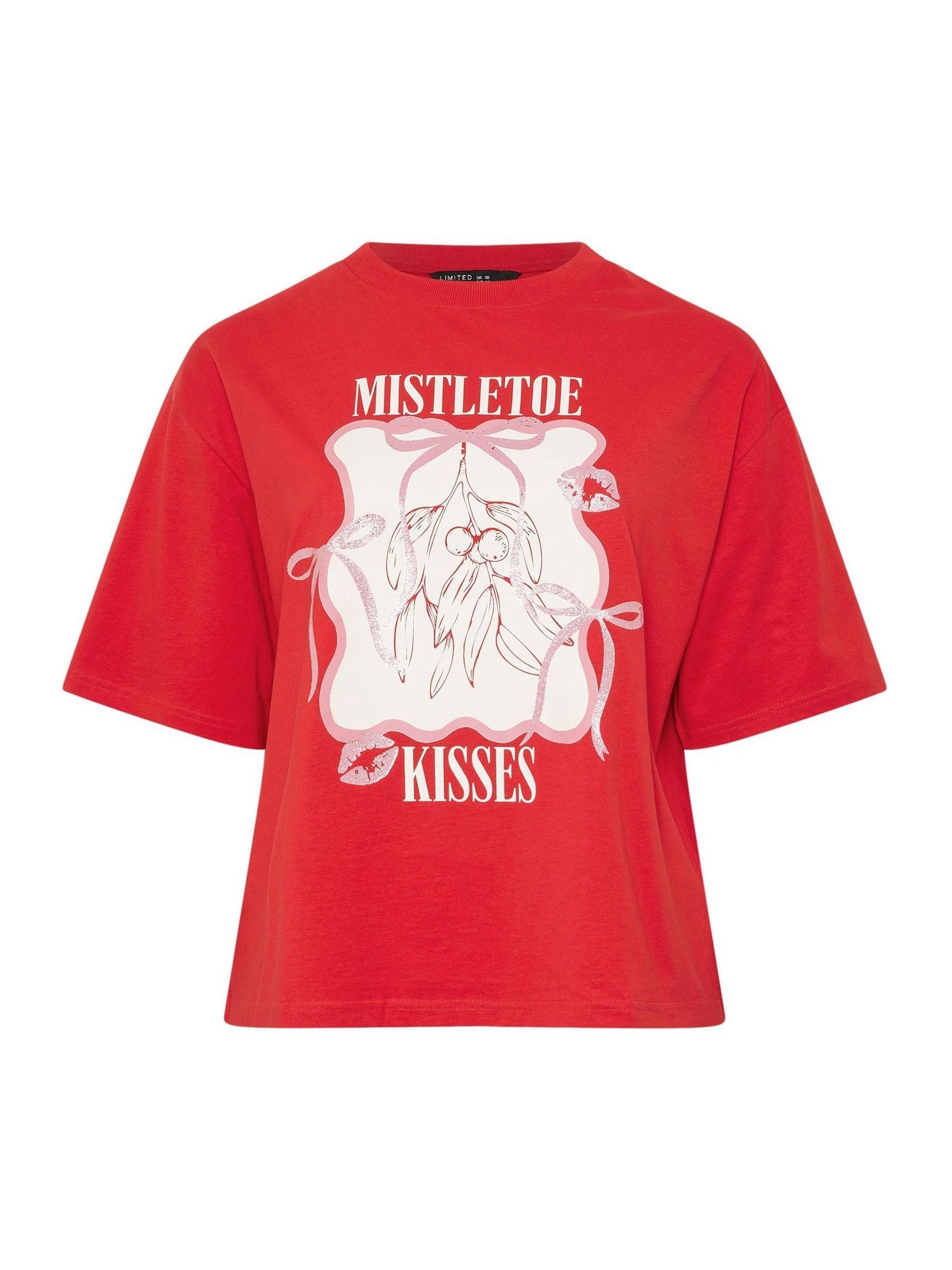 Yours Curve Limited Mistletoe Kisses T-Shirt