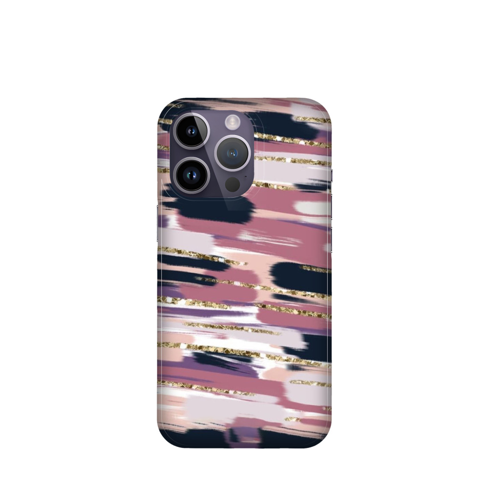 iPhone 14 Pro Kunststoff Hülle Pastell und Glanz - Rosa