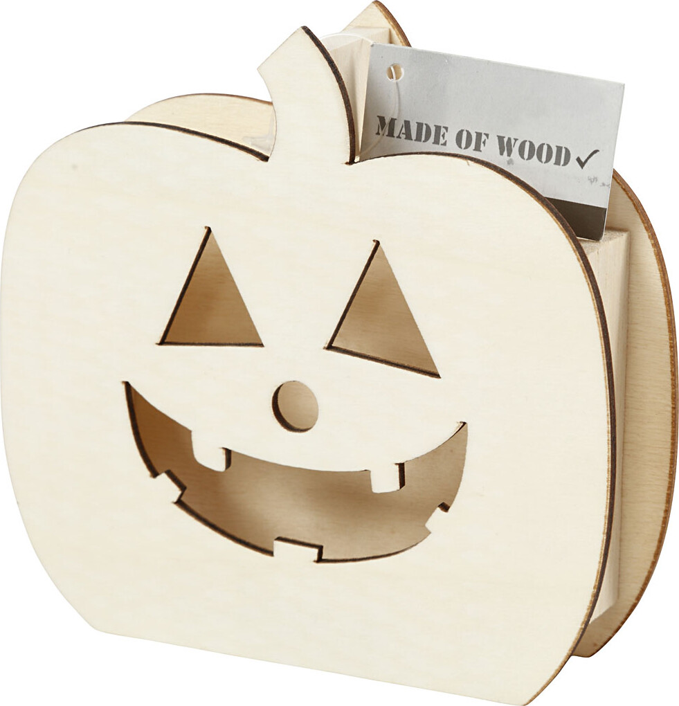 Halloweenfigur - Græskarhoved - H 13 CM - D 3 CM - B 13,5 CM - 1 Stk
