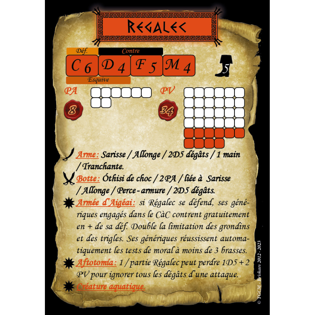 Briskars - Ichtiens - Regalec
