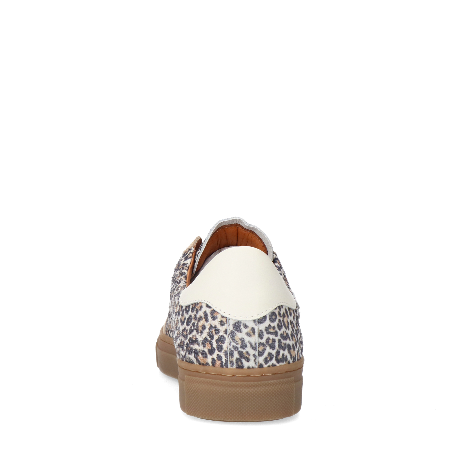 Beige suède leopard sneakers