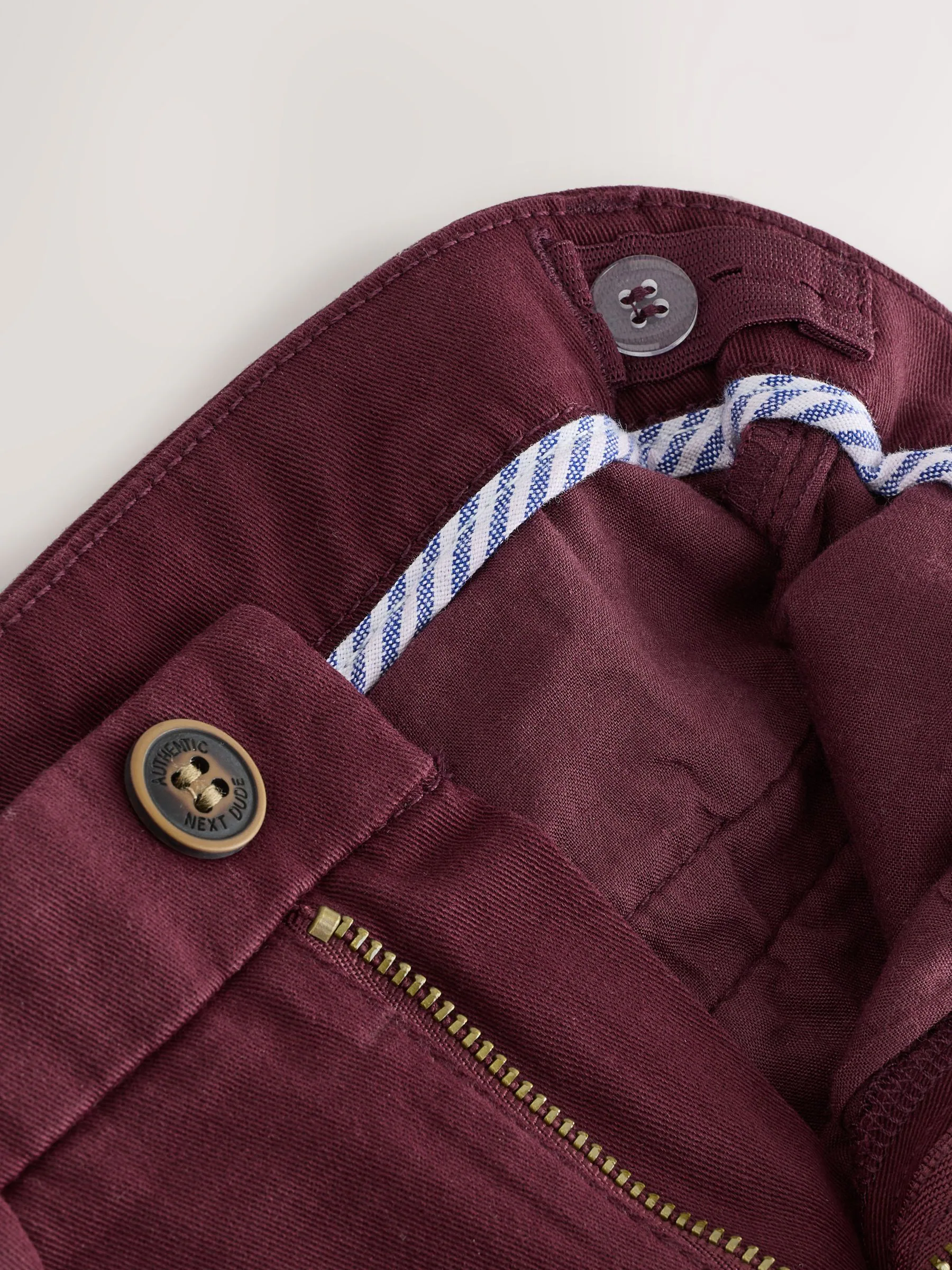 Bordeauxrood - Stretchy chino's (3-17jr)