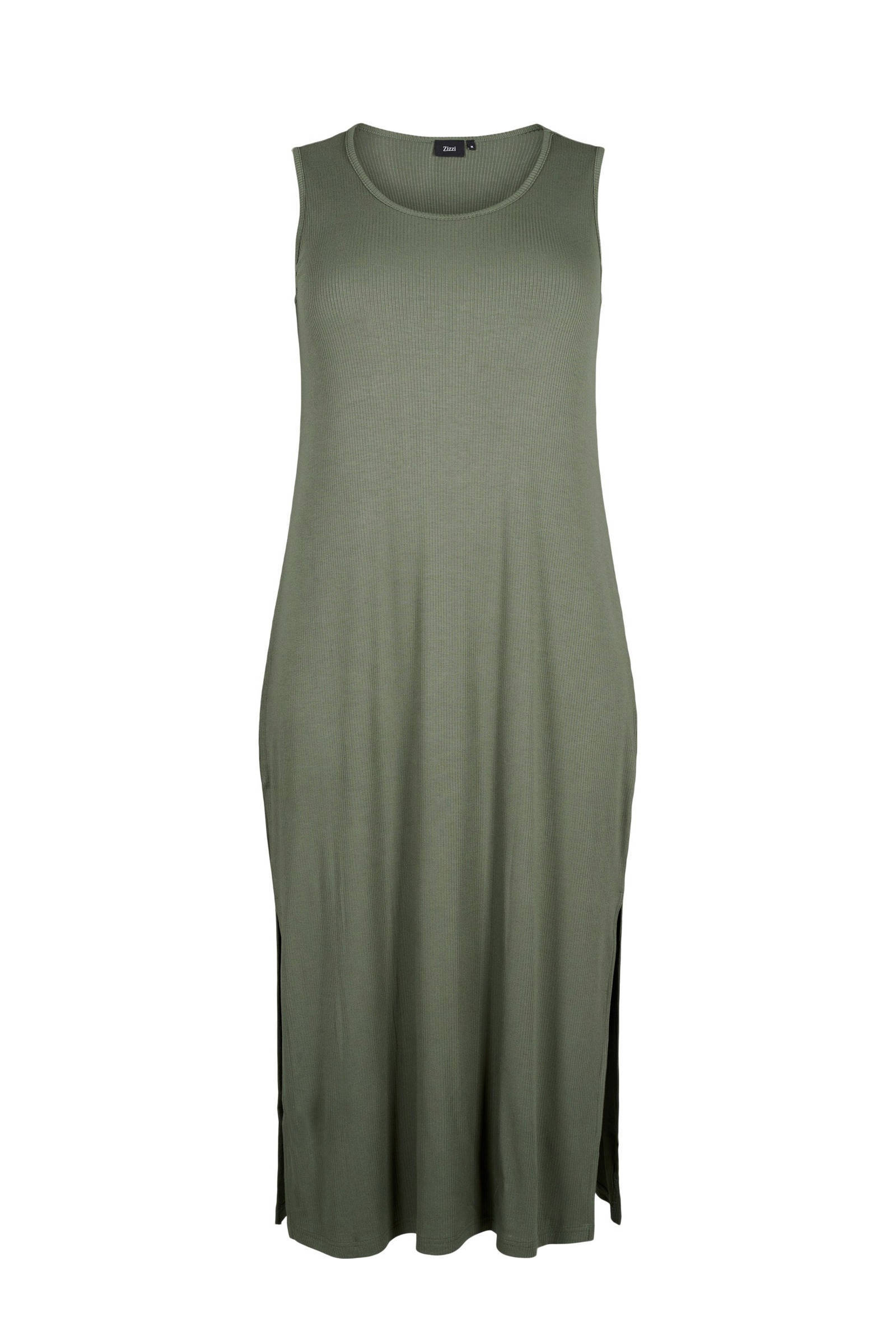 Zizzi maxi jurk VCARLY kaki