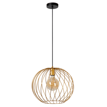 Lucide hanglamp Danza mat goud Ø40 cm