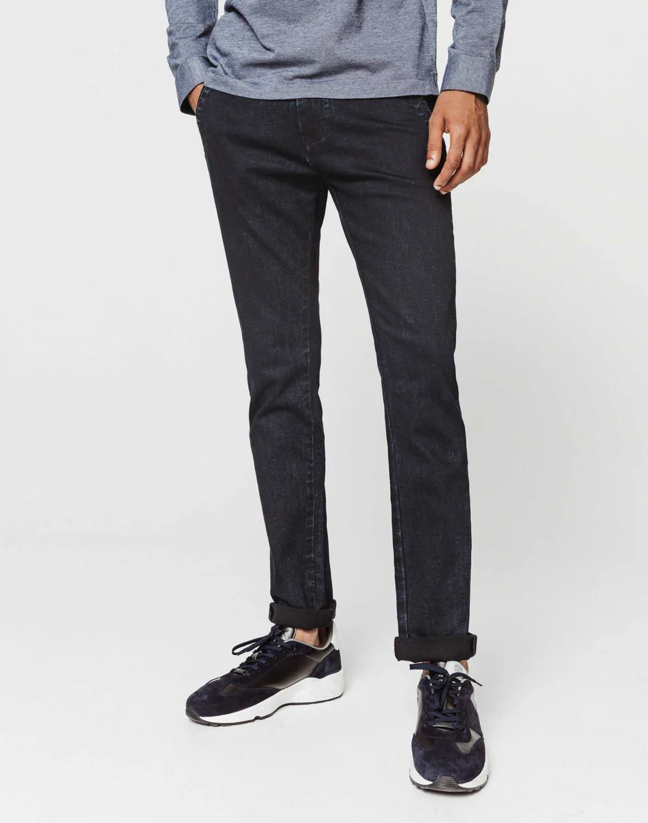 Chino denim délavé marine
