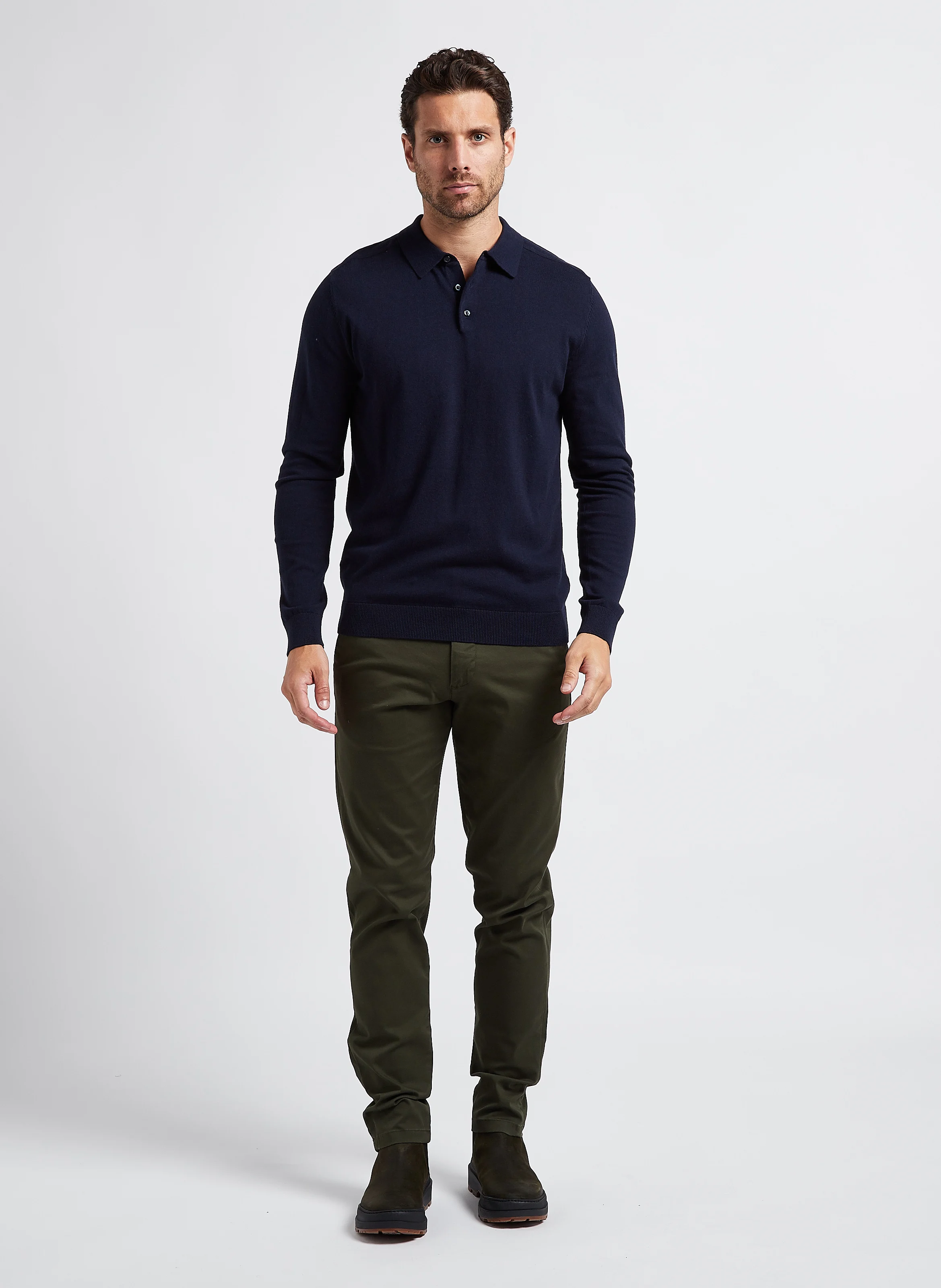 Chino slim en coton| Vert