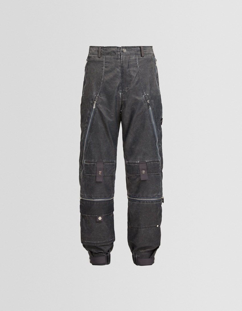 Calças de moletom Generation Bershka com zíperes
