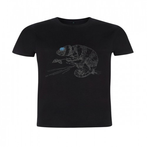 Camiseta masculina Animal Totem camaleão preta