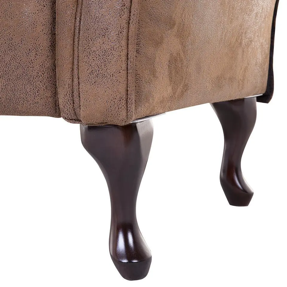 LATTES - Chaise longue - Bruin - Linkerzijde - Kunstsuède