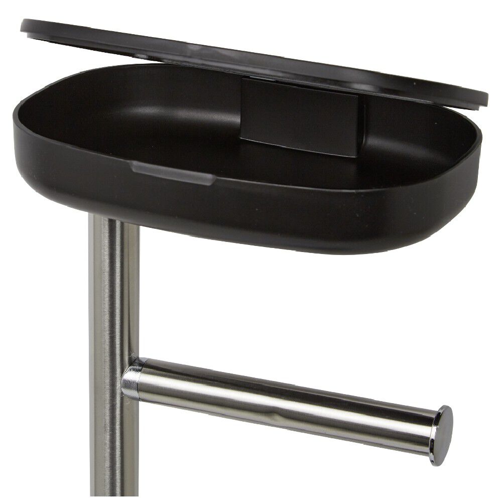 Serviteur WC 3 en 1 avec brosse dérouleur et support compartimenté