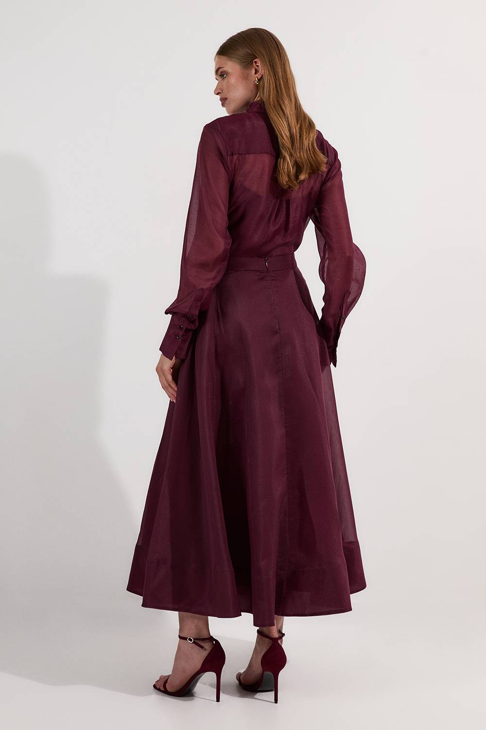 KarenMillen Jupe de Bal en Organdi Tissé