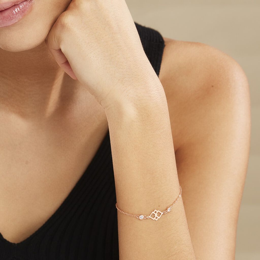 Bracelet Oumeima Argent Rose