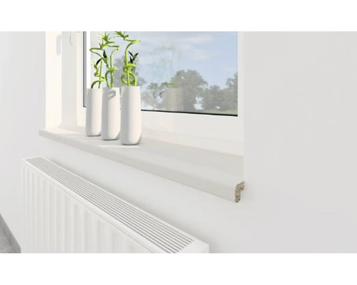 Witte vensterbank A103 CR met afdekplaat 1000x200x20 mm