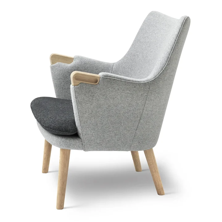 Carl Hansen - CH71 Sessel, Eiche geölt / grau (Hallingdal 116)
